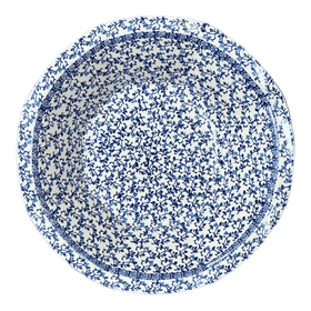 Polish Pottery 13.5" Fluted Bowl (Blue Vines) | A801-1824X Additional Image at PolishPotteryOutlet.com