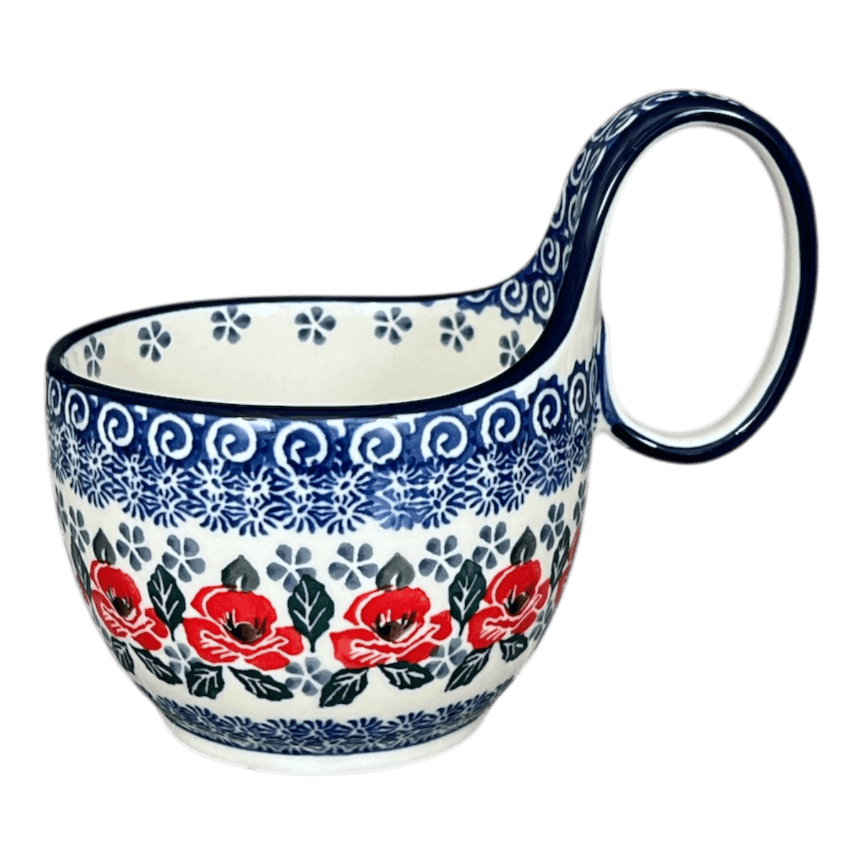 Bowl, Round, Loop Handle, 16 oz in "Rosie's Garden" by Ceramika Artystyczna | A845-1490X