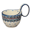Polish Pottery 16 oz. Loop Handle Bowl (Winter Aspen) | A845-1995X at PolishPotteryOutlet.com