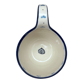 Polish Pottery 16 oz. Loop Handle Bowl (Winter Aspen) | A845-1995X Additional Image at PolishPotteryOutlet.com