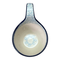 A picture of a Polish Pottery Bowl, Round, Loop Handle, 16 oz in "Catch of the Day" by Ceramika Artystyczna | A845-2540X as shown at PolishPotteryOutlet.com/products/loop-handle-bowl-catch-of-the-day-a845-2540x