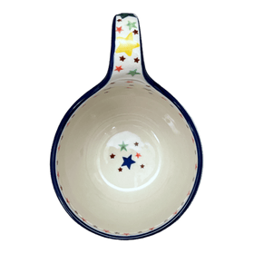 Polish Pottery CA 16 oz. Loop Handle Bowl (Star Shower) | A845-359X Additional Image at PolishPotteryOutlet.com