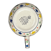A picture of a Polish Pottery CA 16 oz. Loop Handle Bowl (Star Shower) | A845-359X as shown at PolishPotteryOutlet.com/products/16-oz-loop-handle-bowl-star-shower-a845-359x