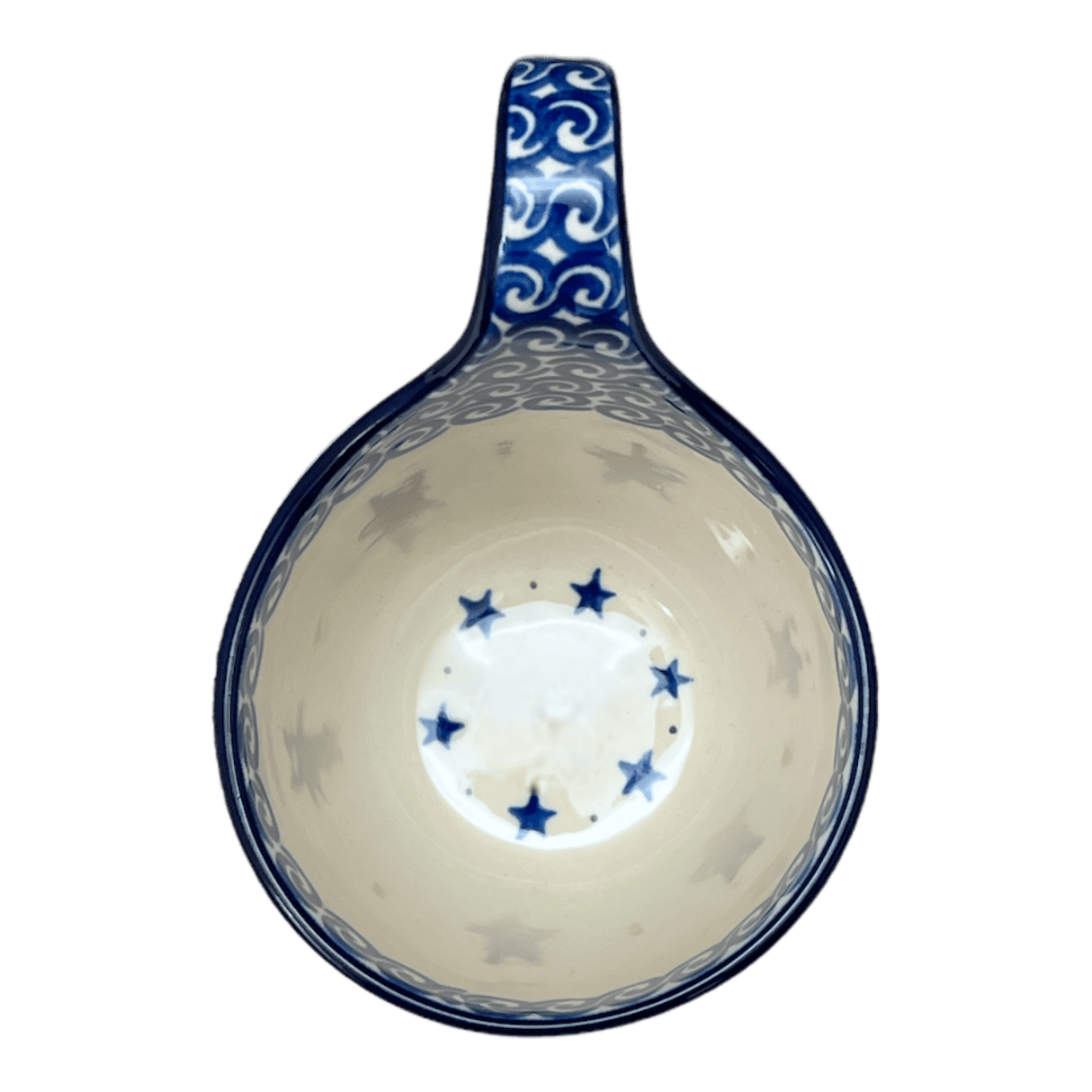 Bowl, Round, Loop Handle, 16 oz in "Starry Sea" by Ceramika Artystyczna | A845-454C