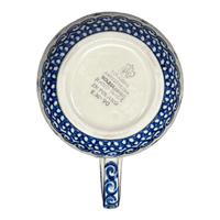 A picture of a Polish Pottery CA 16 oz. Loop Handle Bowl (Starry Sea) | A845-454C as shown at PolishPotteryOutlet.com/products/16-oz-loop-handle-bowl-starry-sea-a845-454c