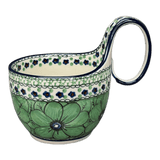 Bowl, Round, Loop Handle, 16 oz in "Green Goddess" by Ceramika Artystyczna | A845-U408A