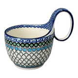 Bowl, Round, Loop Handle, 16 oz in "Mediterranean Waves" by Ceramika Artystyczna | A845-U72