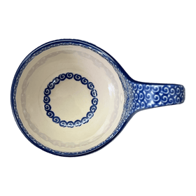 Polish Pottery Loop Handle Bowl (Mediterranean Waves) | A845-U72 Additional Image at PolishPotteryOutlet.com