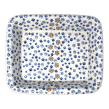 Baker, Rectangular, Edge, 14" x 11" in "Paw Prints" by Ceramika Artystyczna | A854-1770X