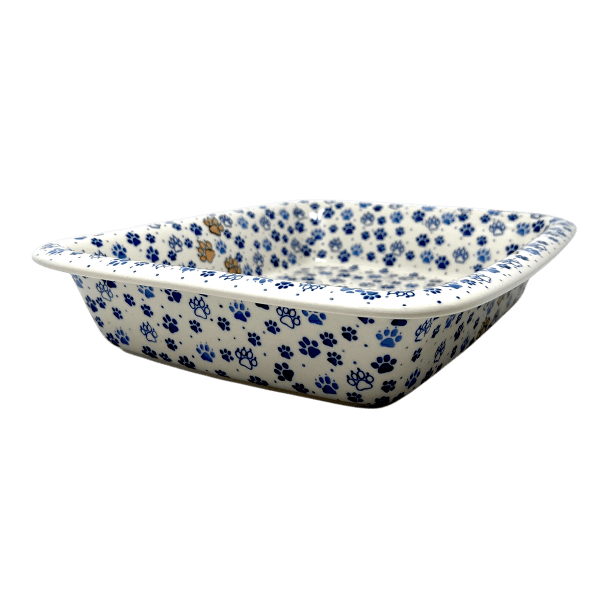 Baker, Rectangular, Edge, 14" x 11" in "Paw Prints" by Ceramika Artystyczna | A854-1770X