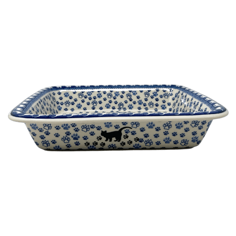 Baker, Rectangular, Edge, 14" x 11" in "Cat Tracks" by Ceramika Artystyczna | A854-1771