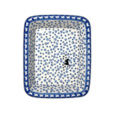 Baker, Rectangular, Edge, 14" x 11" in "Cat Tracks" by Ceramika Artystyczna | A854-1771