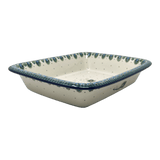 Baker, Rectangular, Edge, 14" x 11" in "Peacock Plume" by Ceramika Artystyczna | A854-2218X