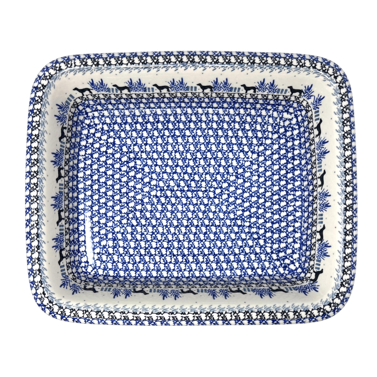 Baker, Rectangular, Edge, 14" x 11" in "Labrador Loop" by Ceramika Artystyczna | A854-2862X