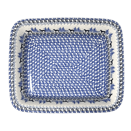 Baker, Rectangular, Edge, 14" x 11" in "Labrador Loop" by Ceramika Artystyczna | A854-2862X