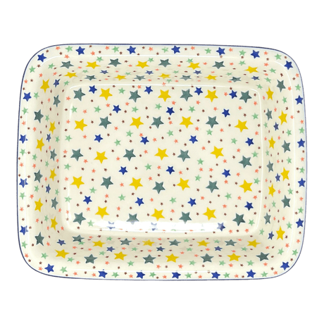 Baker, Rectangular, Edge, 14" x 11" in "Star Shower" by Ceramika Artystyczna | A854-359X