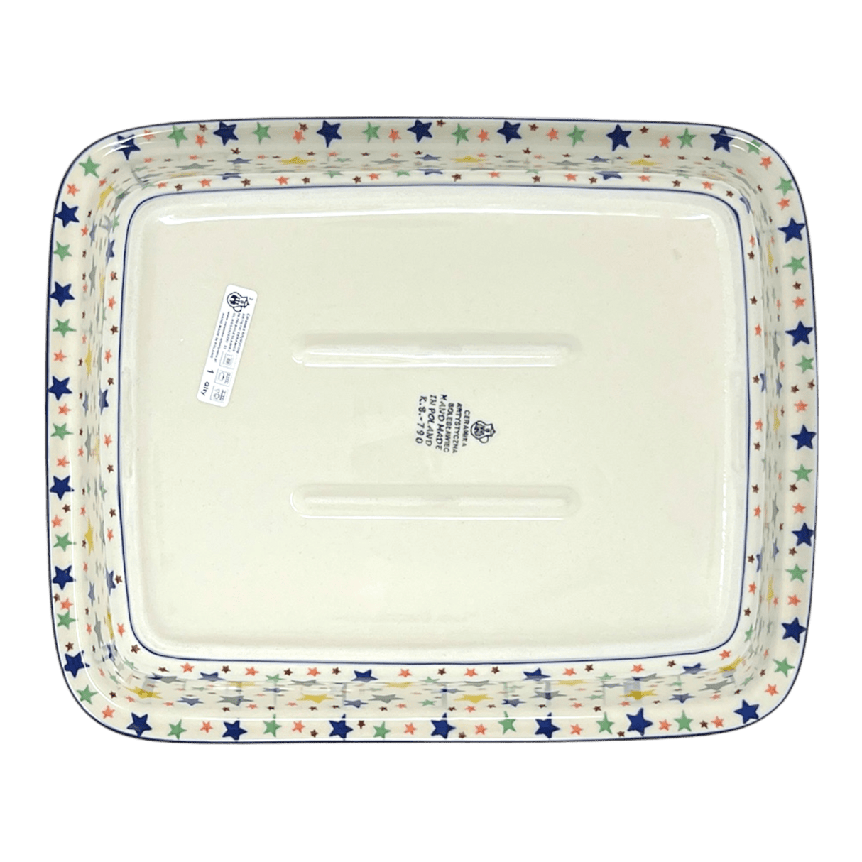 Baker, Rectangular, Edge, 14" x 11" in "Star Shower" by Ceramika Artystyczna | A854-359X