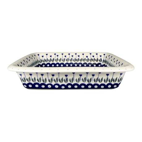 Baker, Rectangular, Edge, 14" x 11" in "Tulip Dot" by Ceramika Artystyczna | A854-377Z