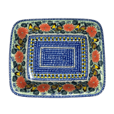 Baker, Rectangular, Edge, 14" x 11" in "Regal Roosters" by Ceramika Artystyczna | A854-U2617