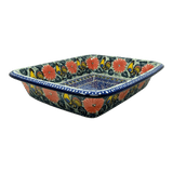 Baker, Rectangular, Edge, 14" x 11" in "Regal Roosters" by Ceramika Artystyczna | A854-U2617