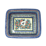 Baker, Rectangular, Edge, 14" x 11" in "Hummingbird Bouquet" by Ceramika Artystyczna | A854-U3357