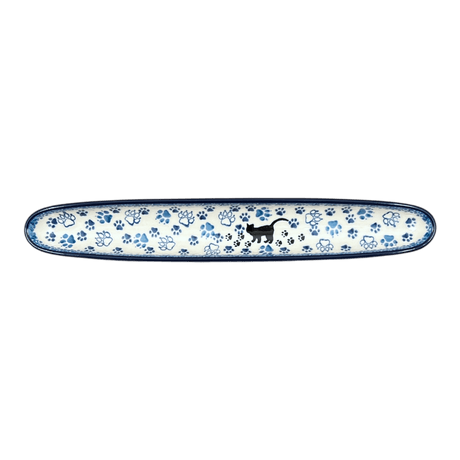 Olive Boat, 12" x 2" in "Cat Tracks" by Ceramika Artystyczna | A924-1771