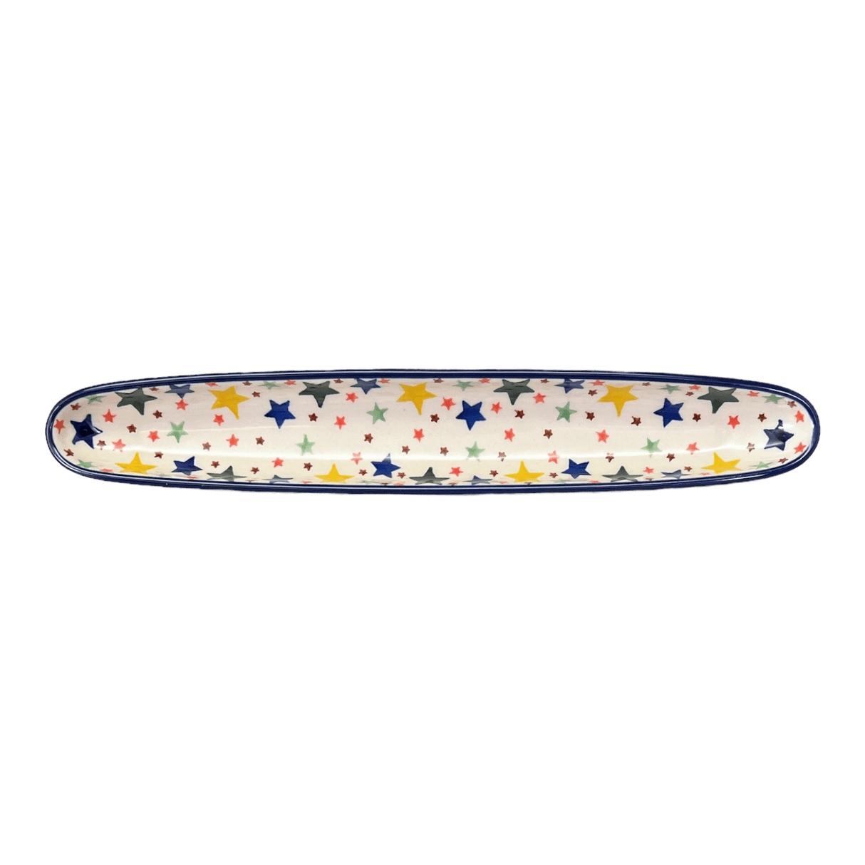 Olive Boat, 12" x 2" in "Star Shower" by Ceramika Artystyczna | A924-359X