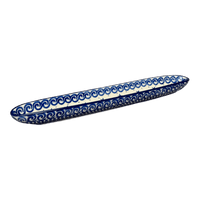 A picture of a Polish Pottery Olive Boat (Starry Sea) | A924-454C as shown at PolishPotteryOutlet.com/products/olive-boat-starry-sea-a924-454c