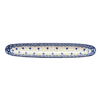 A picture of a Polish Pottery Olive Boat (Starry Sea) | A924-454C as shown at PolishPotteryOutlet.com/products/olive-boat-starry-sea-a924-454c