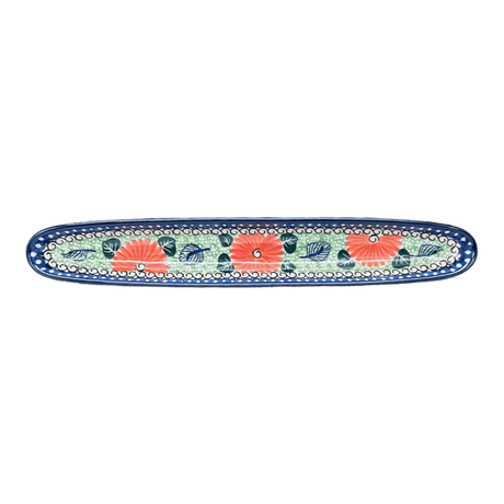 Olive Boat, 12" x 2" in "Regal Roosters" by Ceramika Artystyczna | A924-U2617