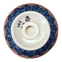 A picture of a Polish Pottery Shaker, 4" in "Santa Fe Sky" by Ceramika Artystyczna | A934-1350X as shown at PolishPotteryOutlet.com/products/parmesan-spice-shaker-santa-fe-sky-a934-1350x