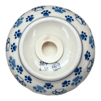 A picture of a Polish Pottery Parmesan/Spice Shaker (Winter Aspen) | A934-1995X as shown at PolishPotteryOutlet.com/products/parmesan-spice-shaker-winter-aspen-a934-1995x