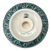 A picture of a Polish Pottery Parmesan/Spice Shaker (Going Green) | A934-1885Q as shown at PolishPotteryOutlet.com/products/parmesan-spice-shaker-going-green-a934-1885q