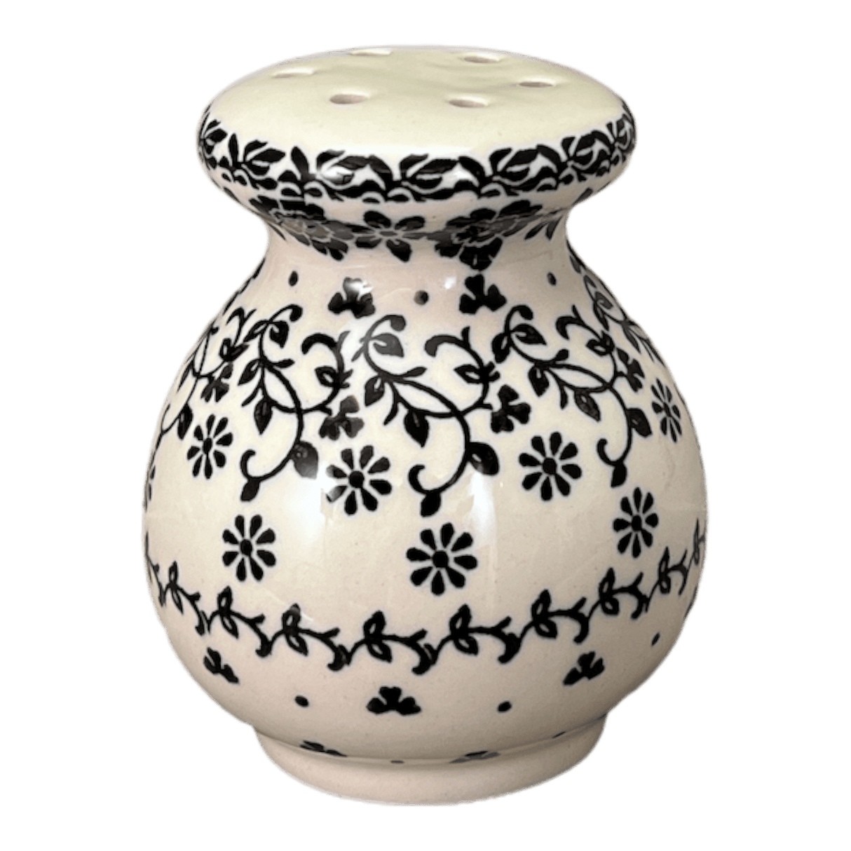 Shaker, 4" in "Black Bouquet" by Ceramika Artystyczna | A934-2314