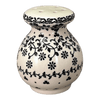 Polish Pottery Parmesan/Spice Shaker (Black Bouquet) | A934-2314 at PolishPotteryOutlet.com