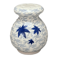 A picture of a Polish Pottery Parmesan/Spice Shaker (Blue Sweetgum) | A934-2545X as shown at PolishPotteryOutlet.com/products/parmesan-spice-shaker-blue-sweetgum-a934-2545x