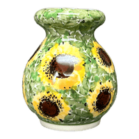 A picture of a Polish Pottery Parmesan/Spice Shaker (Sunflower Field) | A934-U4737 as shown at PolishPotteryOutlet.com/products/4-parmesan-spice-shaker-sunflower-field-a934-u4737