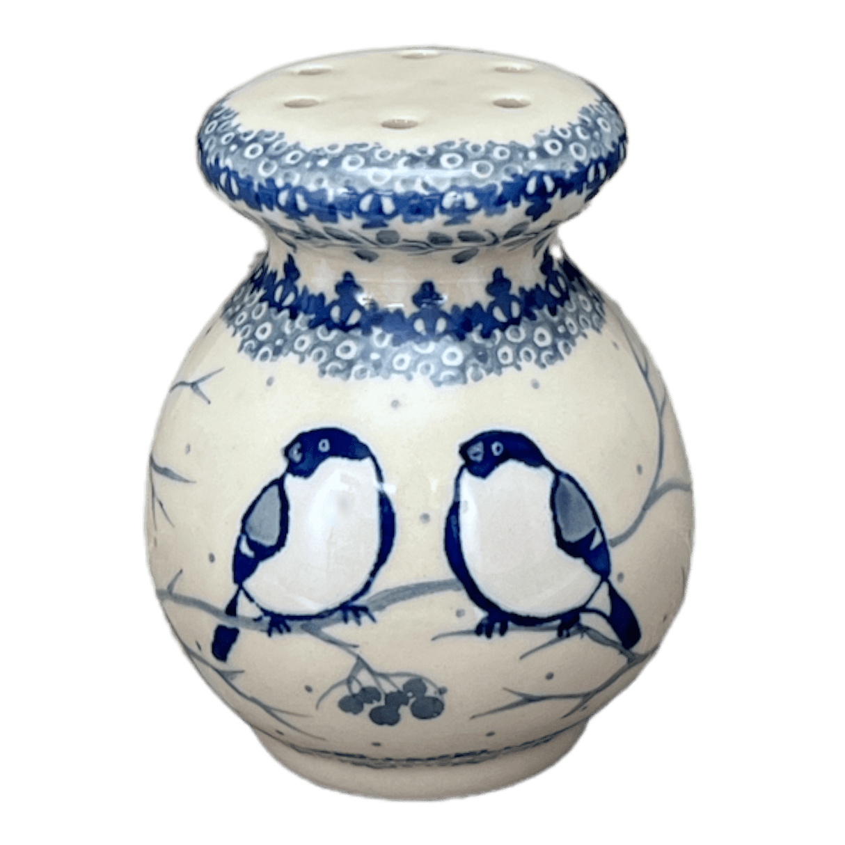 Shaker, 4" in "Bullfinch on Blue" by Ceramika Artystyczna | A934-U4830