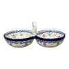 Polish Pottery Double Bowl Serving Dish (Mixed Berries) | A942-1449X at PolishPotteryOutlet.com