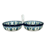 Bowl, Round, Double, Serving, 9" in "Peacock Plume" by Ceramika Artystyczna | A942-2218X