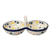 Polish Pottery Double Bowl Serving Dish (Star Shower) | A942-359X at PolishPotteryOutlet.com