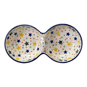 Polish Pottery Double Bowl Serving Dish (Star Shower) | A942-359X Additional Image at PolishPotteryOutlet.com