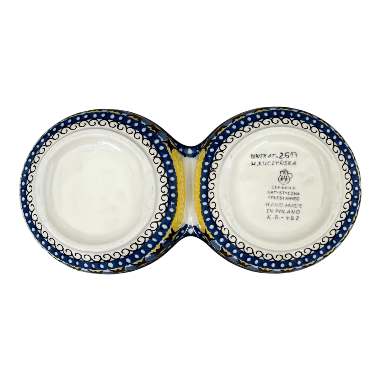 Bowl, Round, Double, Serving, 9" in "Regal Roosters" by Ceramika Artystyczna | A942-U2617