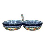 Bowl, Round, Double, Serving, 9" in "Hummingbird Bouquet" by Ceramika Artystyczna | A942-U3357