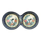 Bowl, Round, Double, Serving, 9" in "Hummingbird Bouquet" by Ceramika Artystyczna | A942-U3357