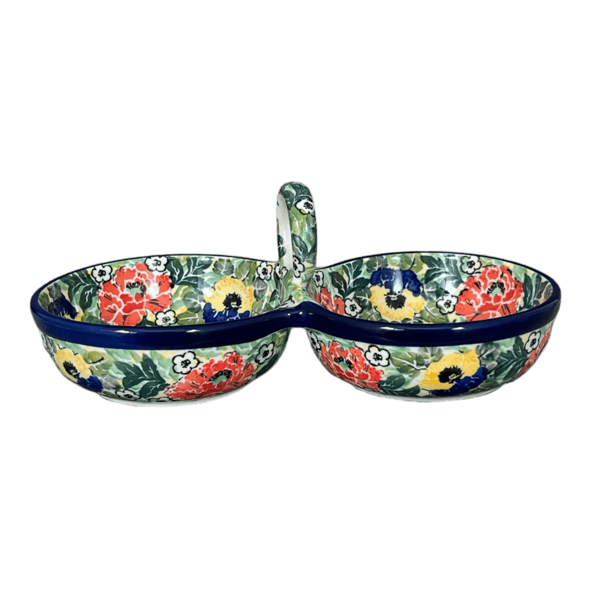 Bowl, Round, Double, Serving, 9" in "Tropical Love" by Ceramika Artystyczna | A942-U4705