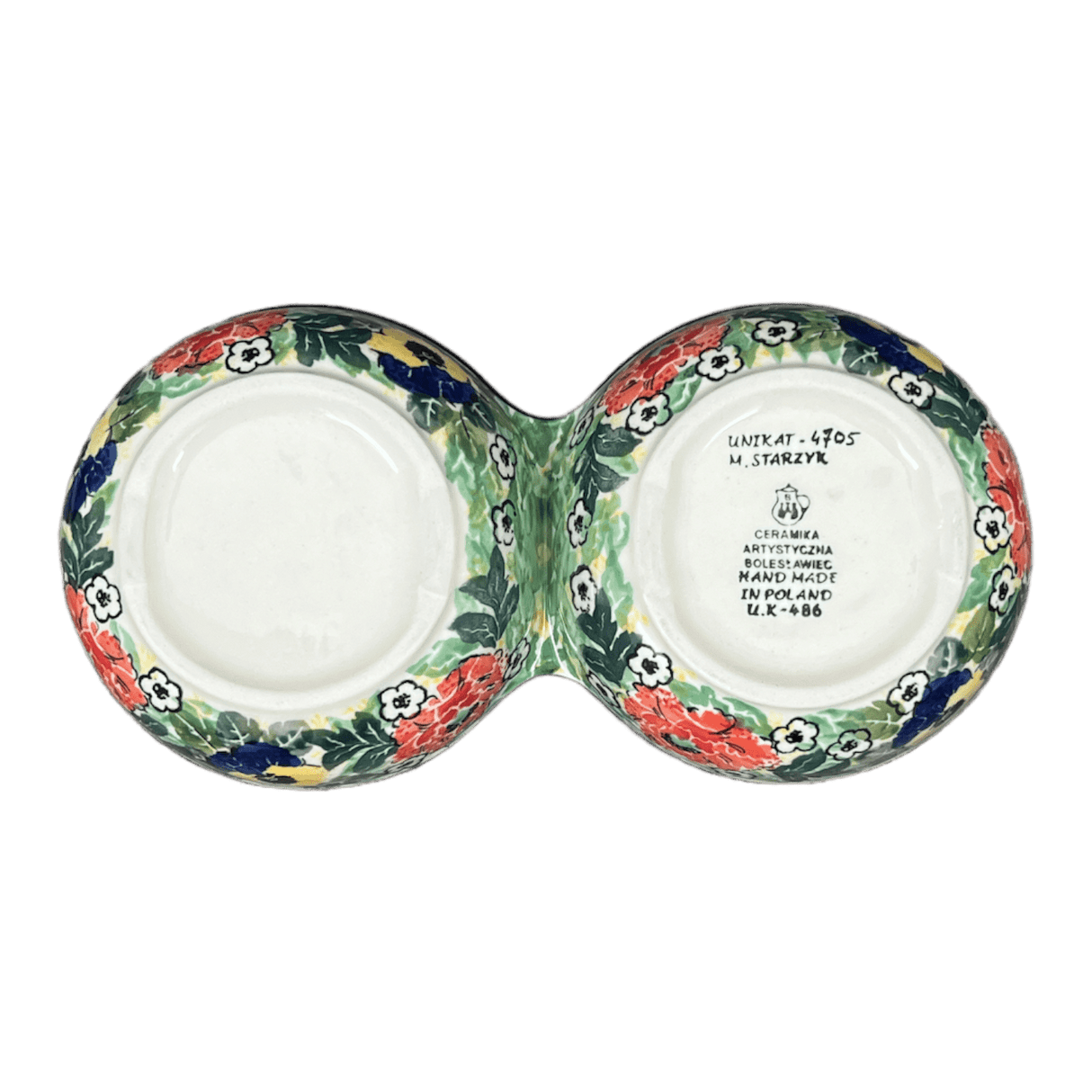 Bowl, Round, Double, Serving, 9" in "Tropical Love" by Ceramika Artystyczna | A942-U4705