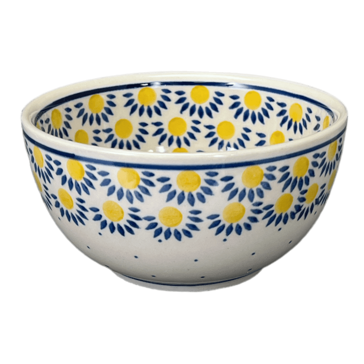 Bowl, Round, Deep, 5.5" in "Sunny Circle" by Ceramika Artystyczna | A986-0215