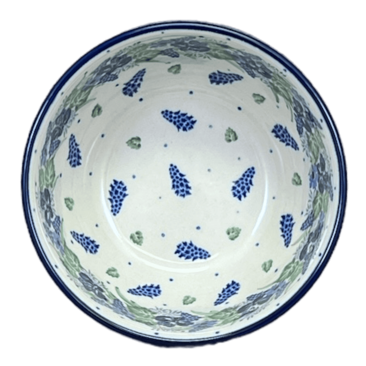 Bowl, Round, Deep, 5.5" in "Hyacinth in the Wind" by Ceramika Artystyczna | A986-2037X