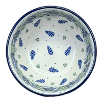 A picture of a Polish Pottery 5.5" Deep Bowl (Hyacinth in the Wind) | A986-2037X as shown at PolishPotteryOutlet.com/products/5-5-deep-bowl-hyacinth-in-the-wind-a986-2037x